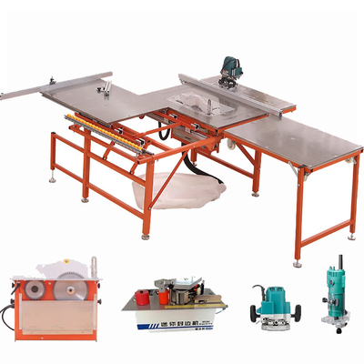เลื่อยโต๊ะเลื่อนงานไม้เครื่องแผงไม้พร้อมมอเตอร์ไร้แปรงถ่าน 5.5kw